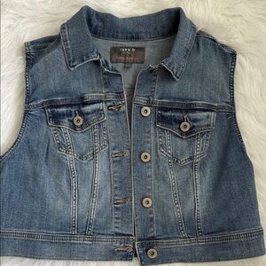 Torrid Blue Denim Vest Cropped Sleeveless